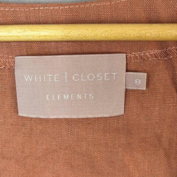 White Closet 100 % Linen crop top - Picture 4 of 4